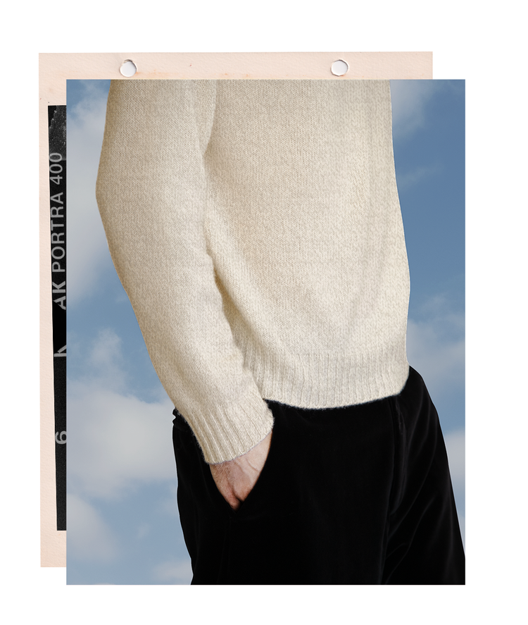 The "MAX" Crew Neck Sweater - Sand Mélange (Men's)