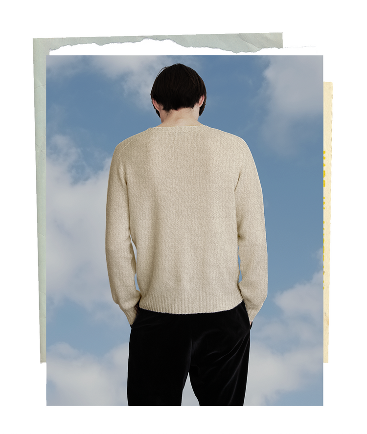 The "MAX" Crew Neck Sweater - Sand Mélange (Men's)