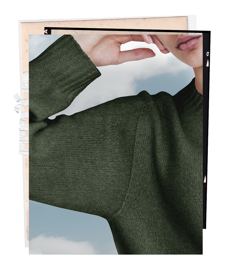 The "MAX" Crew Neck Sweater - Army Green Mélange (Women's)