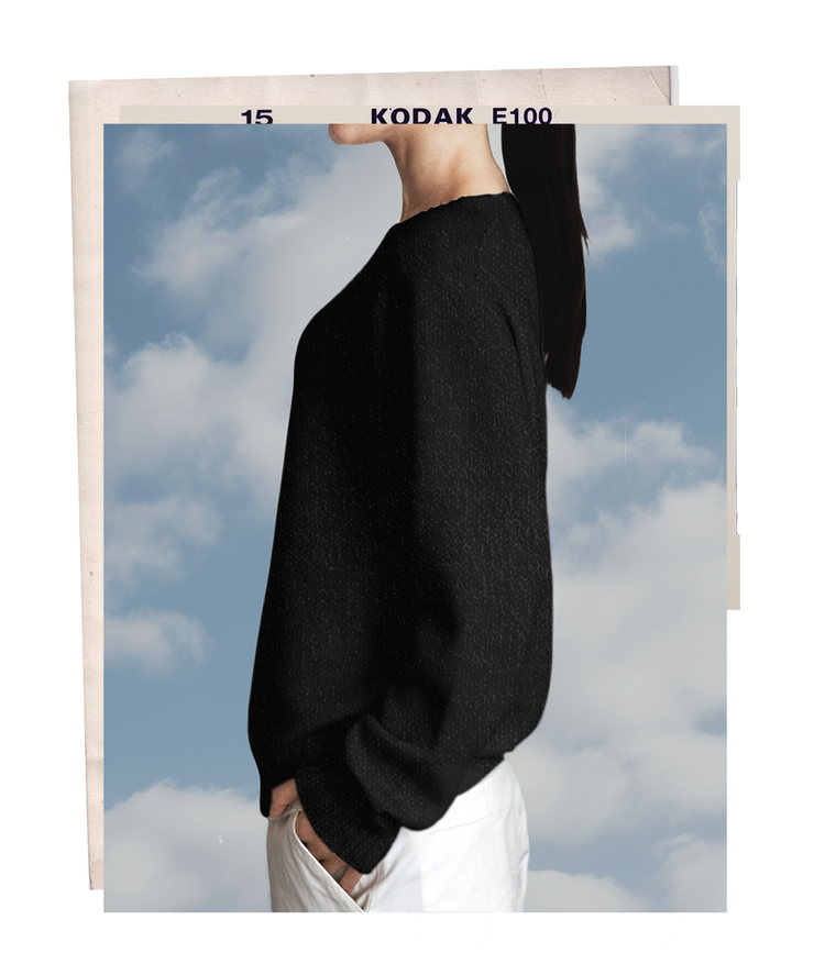 The "MAX" Crew Neck Sweater - Black (Women's)
