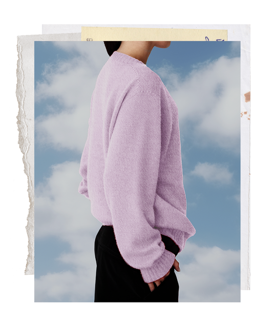The "MAX" Crew Neck Sweater - Violet Mélange (Women's)