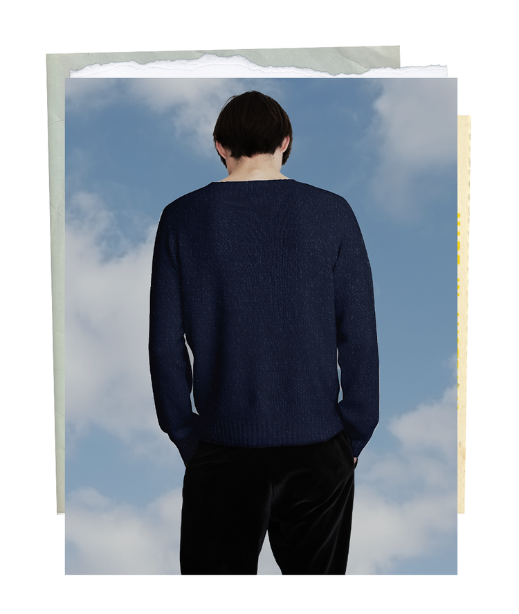 The "MAX" Crew Neck Sweater - Navy (Men's)