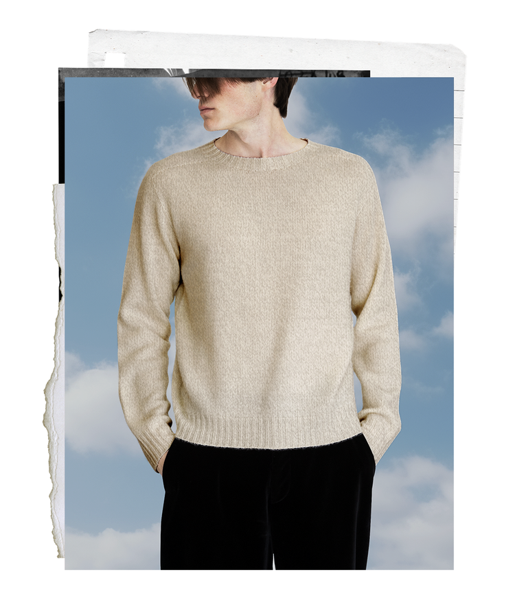 The "MAX" Crew Neck Sweater - Sand Mélange (Men's)