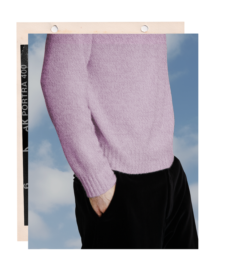 The "MAX" Crew Neck Sweater - Violet Mélange (Men's)