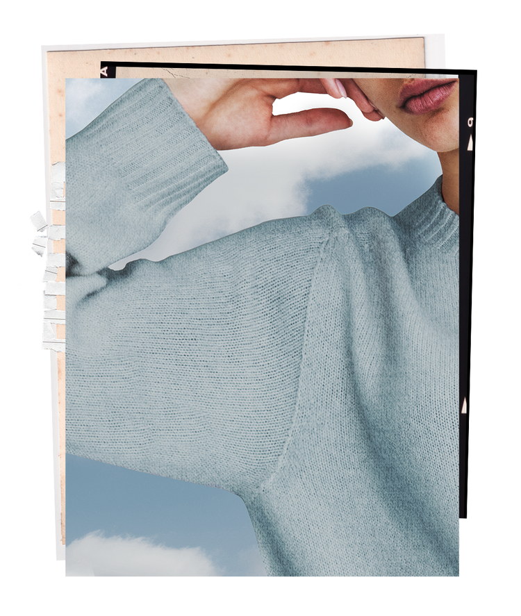 The "MAX" Crew Neck Sweater - Baby Blue Mélange (Women's)