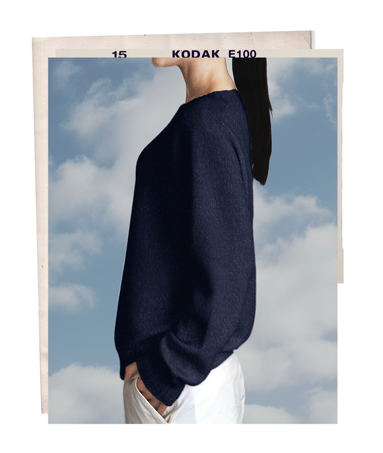 The "MAX" Crew Neck Sweater - Navy (Women's)