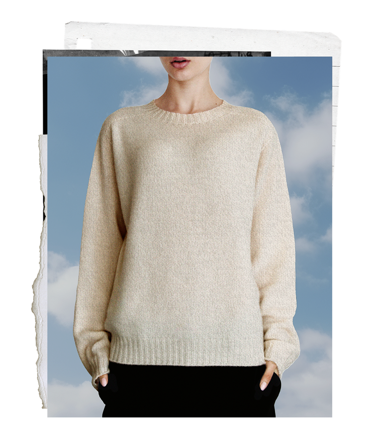 The "MAX" Crew Neck Sweater - Sand Mélange (Women's)