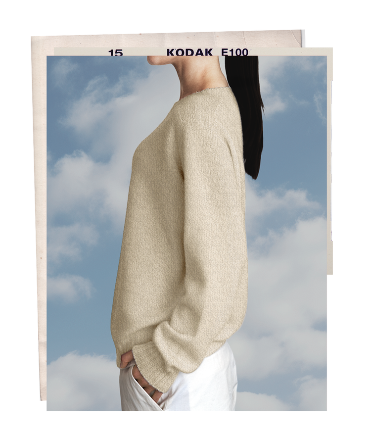 The "MAX" Crew Neck Sweater - Sand Mélange (Women's)