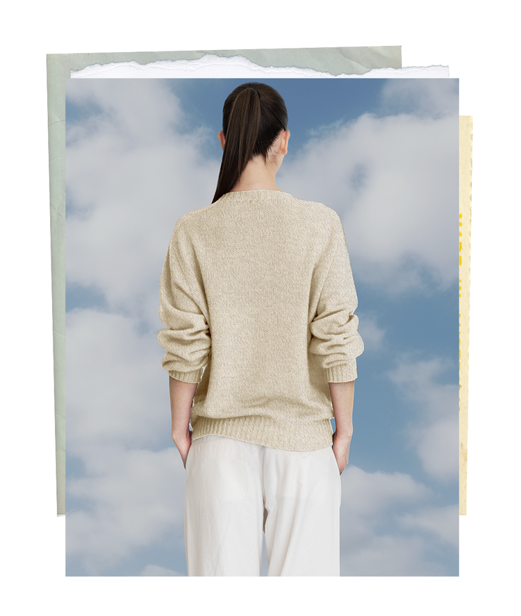 The "MAX" Crew Neck Sweater - Sand Mélange (Women's)