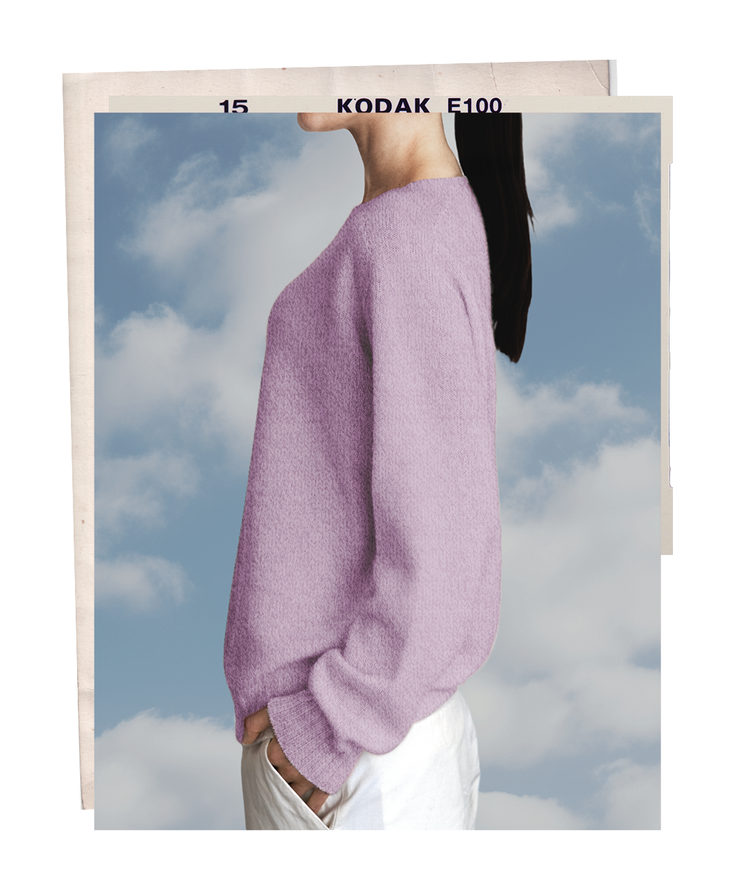 The "MAX" Crew Neck Sweater - Violet Mélange (Women's)