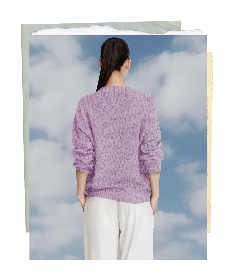 The "MAX" Crew Neck Sweater - Violet Mélange (Women's)