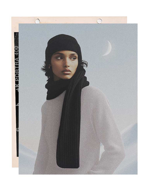 The "Cloud" Scarf & Beanie Bundle - Black