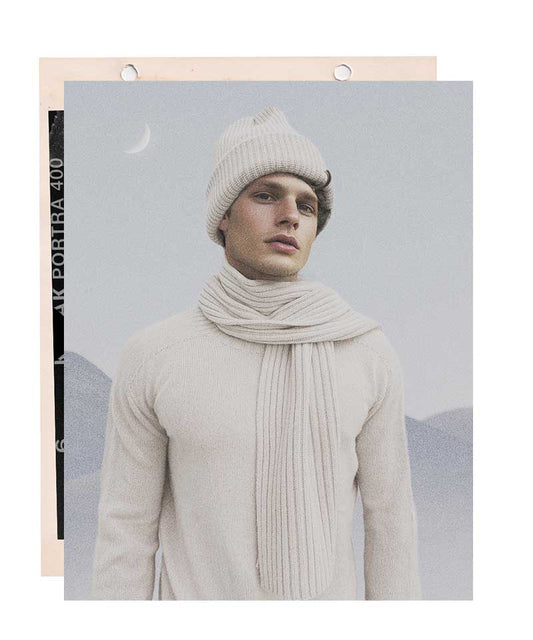 The "Cloud" Scarf & Beanie Bundle - Chalk