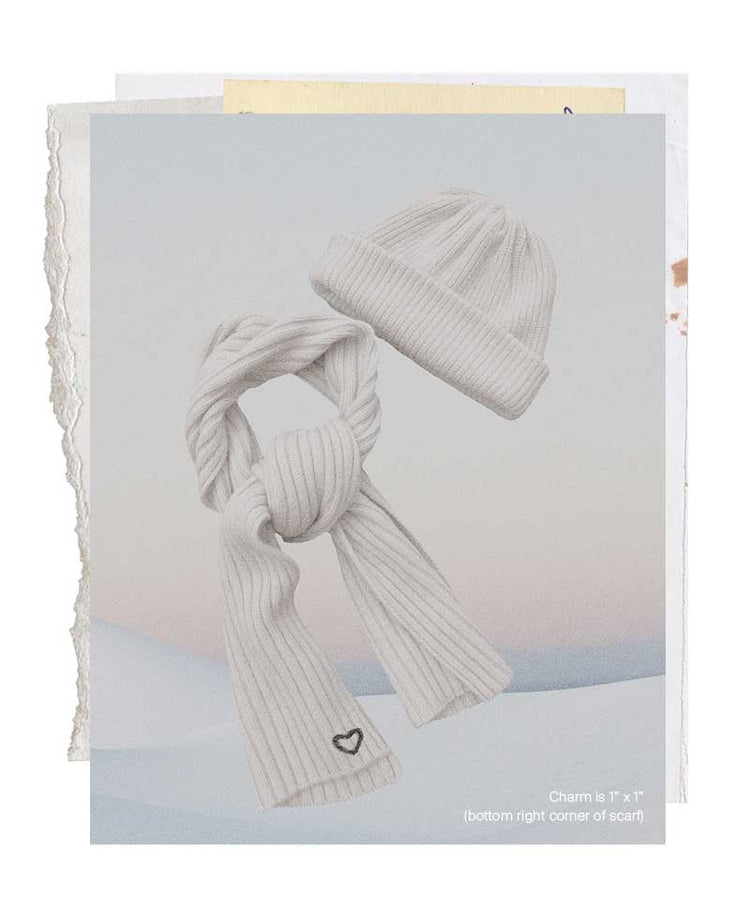 The "Cloud" Scarf & Beanie Bundle - Chalk
